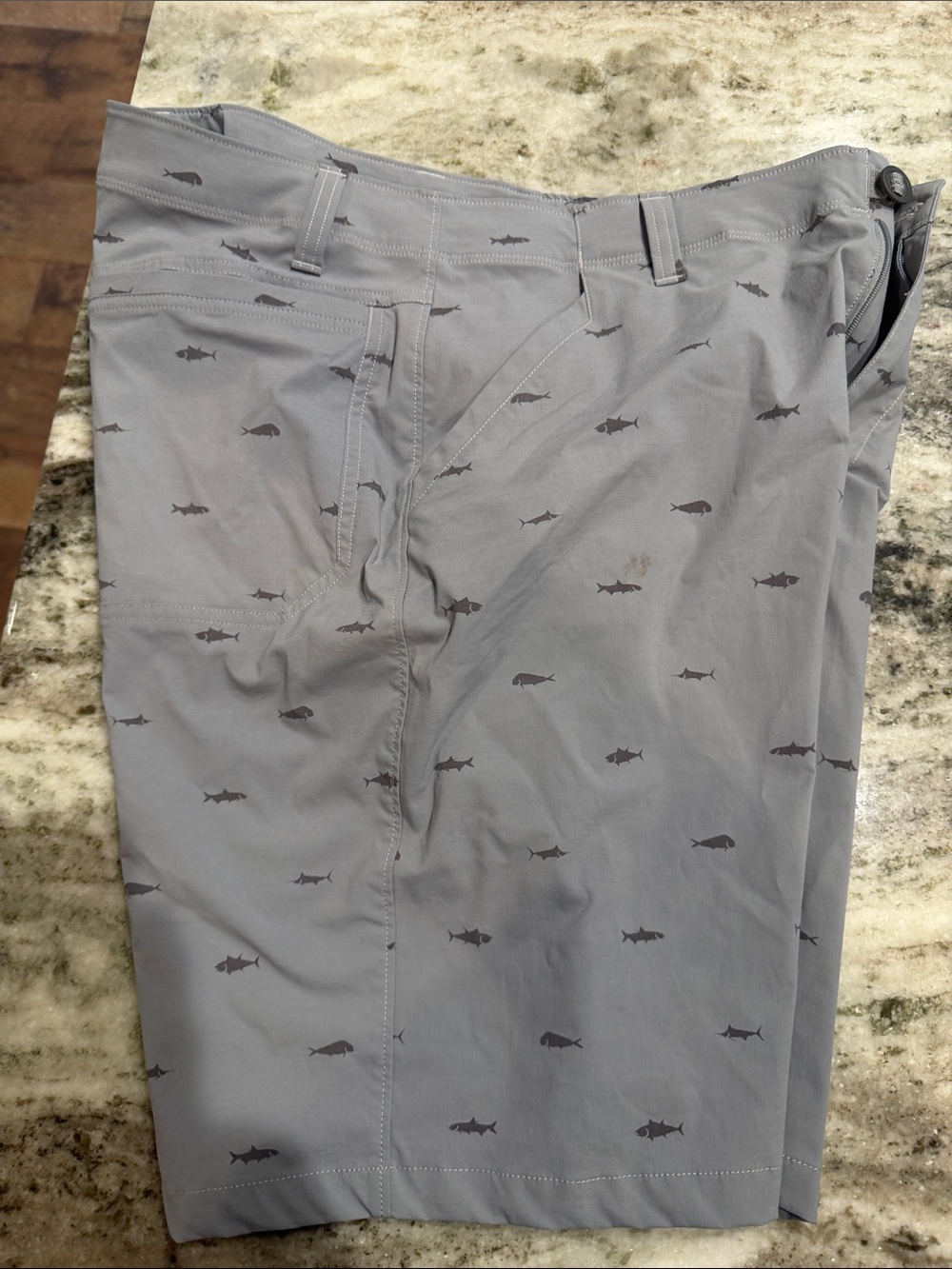 Under Armour Gray Men's Fish Print Performance Shorts